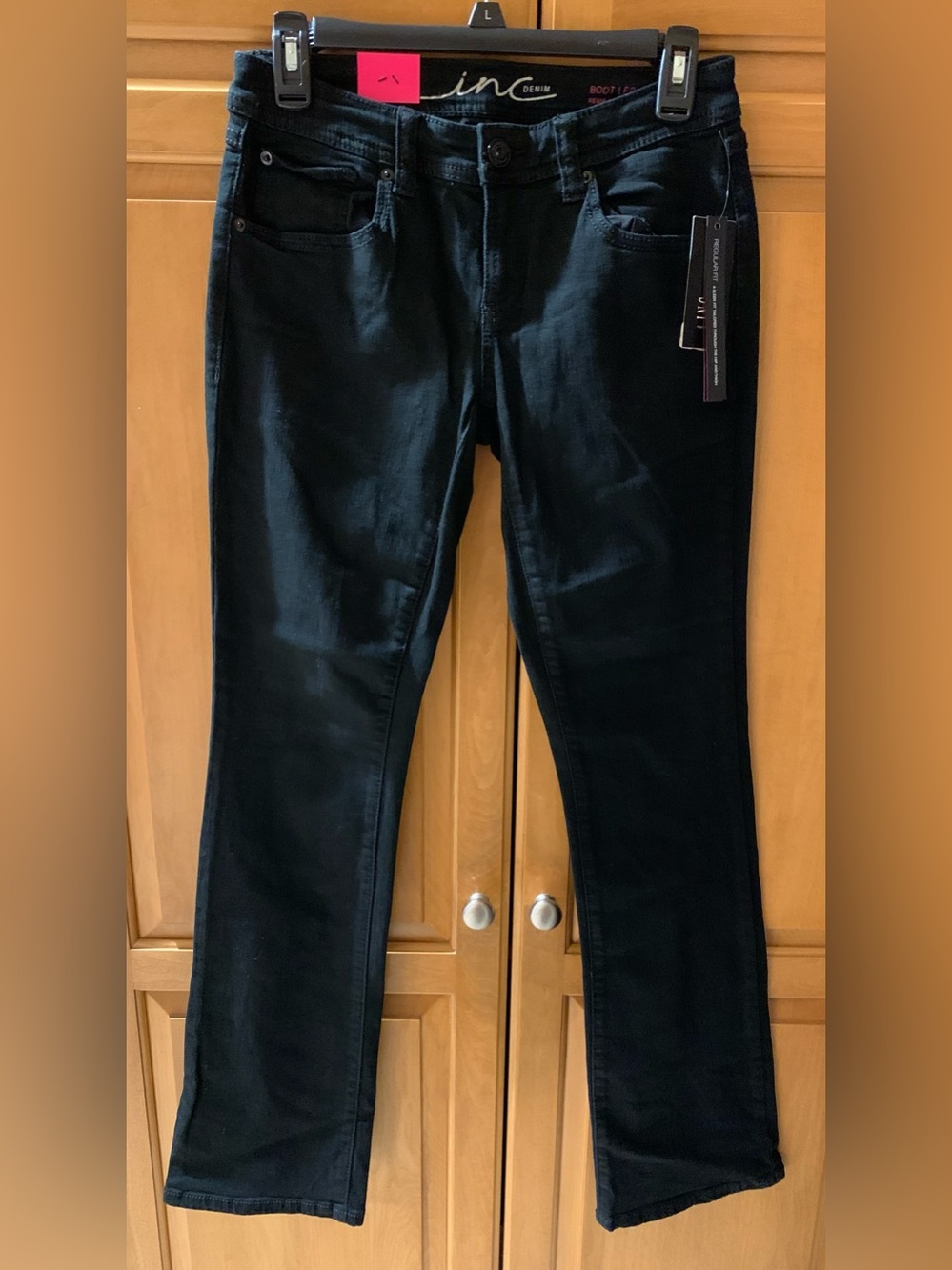 NWT INC Women's Black Regular Fit Denim Jeans Size 2